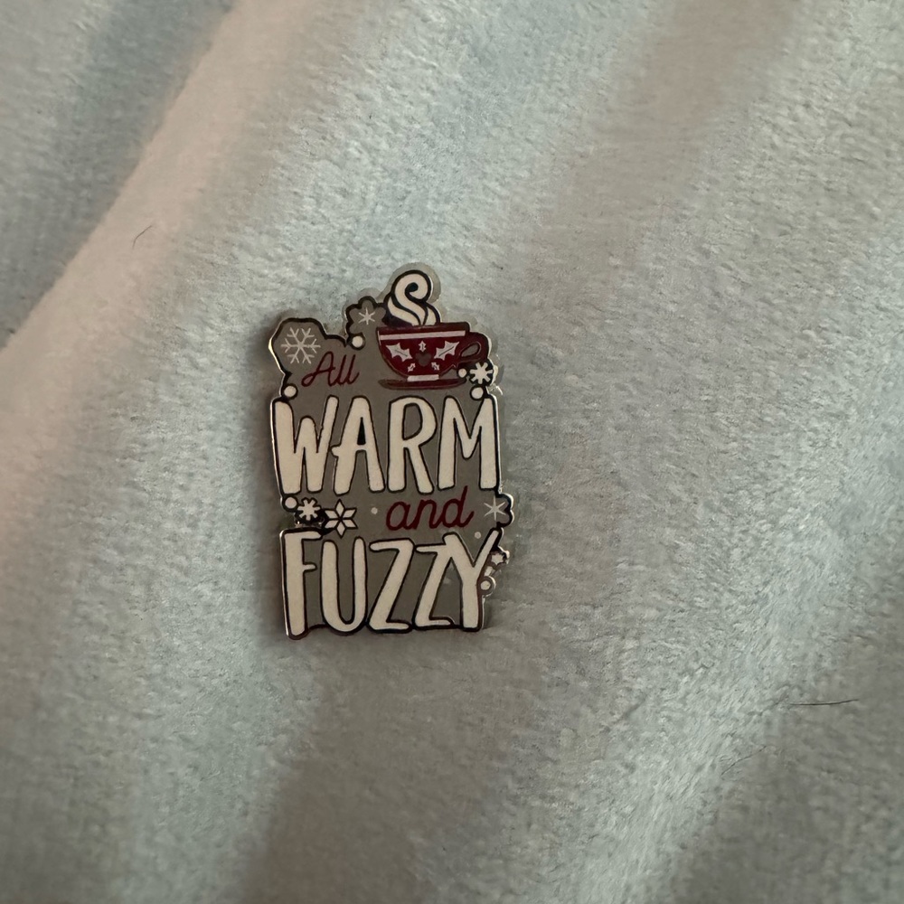 Disney Parks Warm and Fuzzy Enamel Pin w hidden Mickey